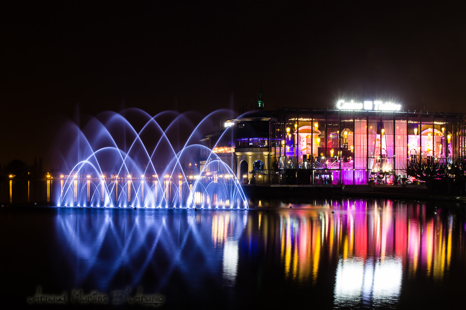 Casino & Lac d'Enghien de nuit